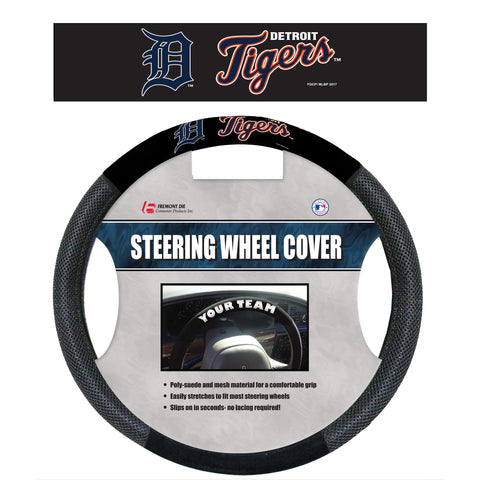 Detroit Tigers Steering Wheel Cover Mesh Style 