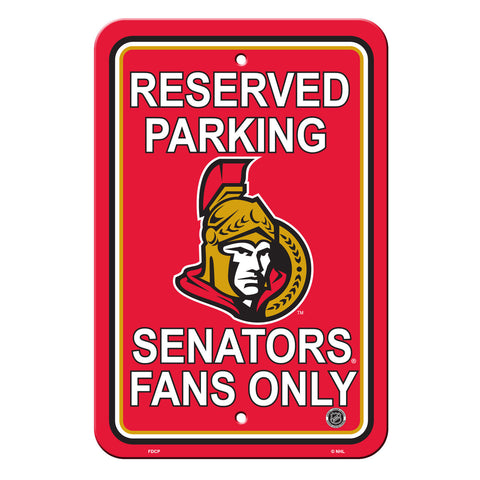 Ottawa Senators Sign 12x18 Plastic Reserved Parking Style 