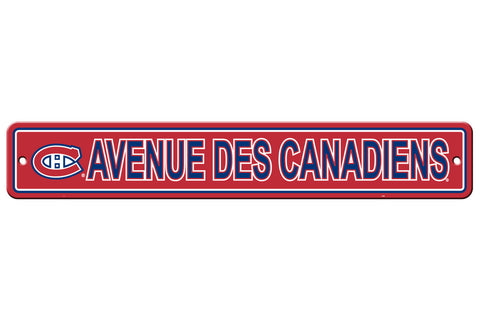 Montreal Canadiens Sign 4x24 Plastic Street Style 