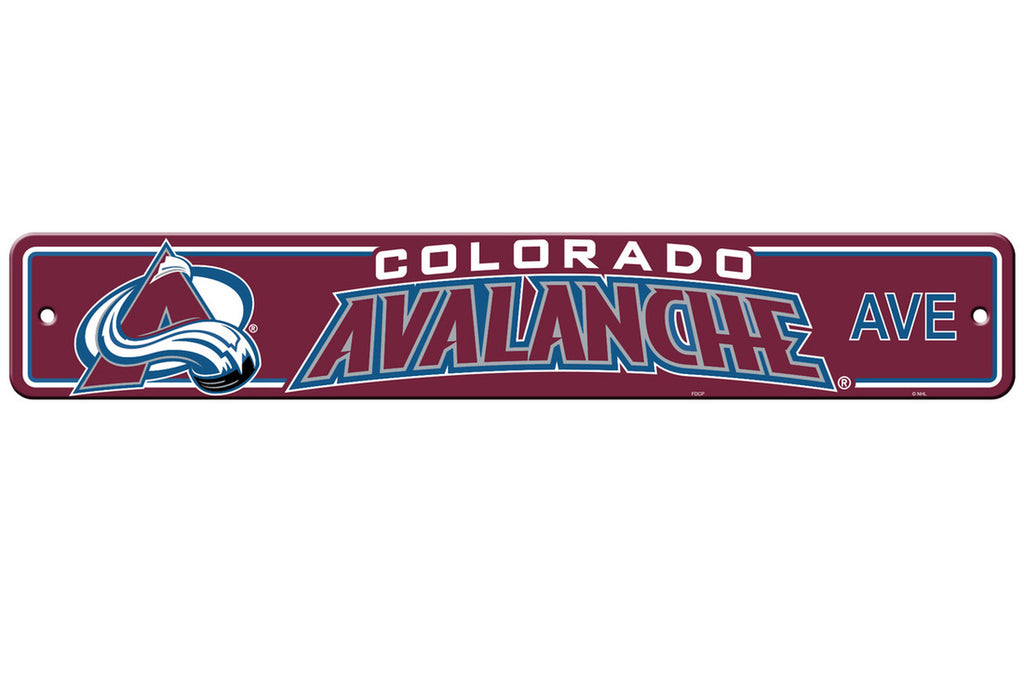 Colorado Avalanche Sign 4x24 Plastic Street Style 