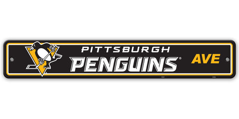 Pittsburgh Penguins Sign 4x24 Plastic Street Style 