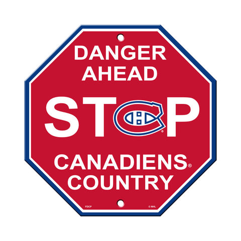 Montreal Canadiens Sign 12x12 Plastic Stop Style 