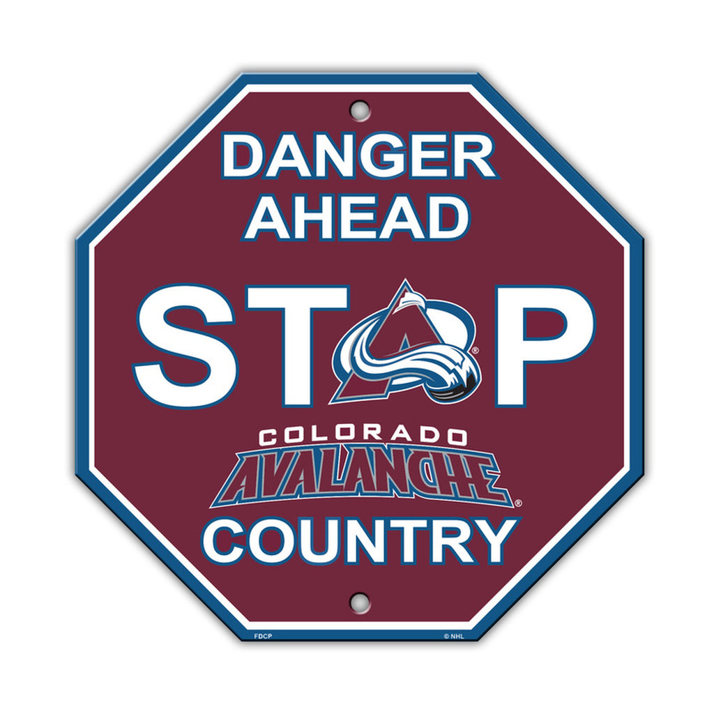 Colorado Avalanche Sign 12x12 Plastic Stop Style 