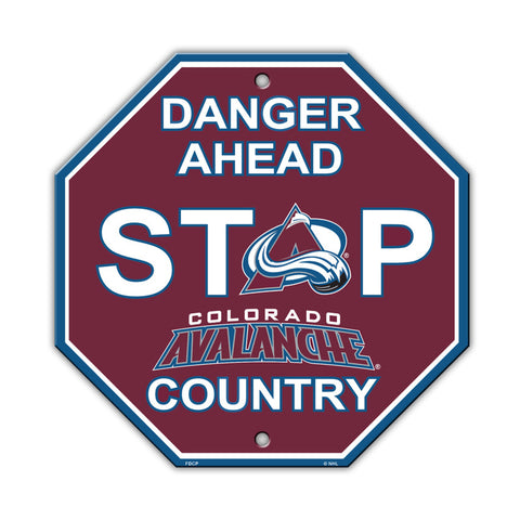 Colorado Avalanche Sign 12x12 Plastic Stop Style CO