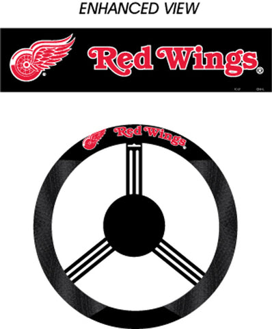 Detroit Red Wings Steering Wheel Cover Mesh Style CO