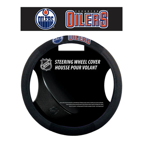 Edmonton Oilers Steering Wheel Cover Mesh Style 