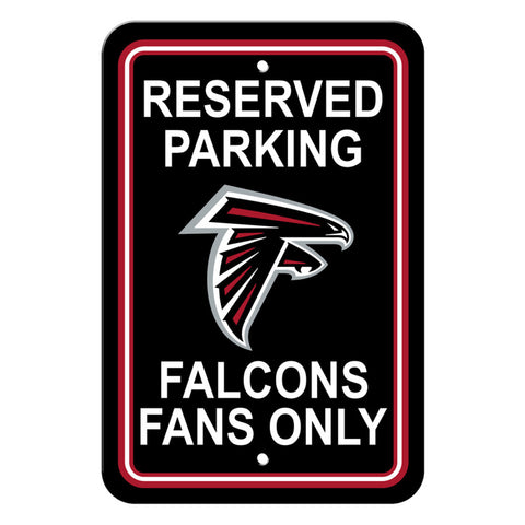 Atlanta Falcons Sign 12x18 Plastic Reserved Parking Style CO