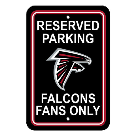 Atlanta Falcons Sign 12x18 Plastic Reserved Parking Style 