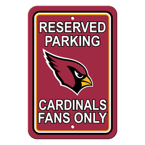 Arizona Cardinals Sign 12x18 Plastic Reserved Parking Style 