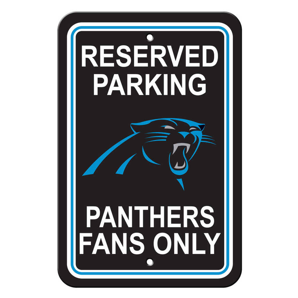 Carolina Panthers Sign 12x18 Plastic Reserved Parking Style 