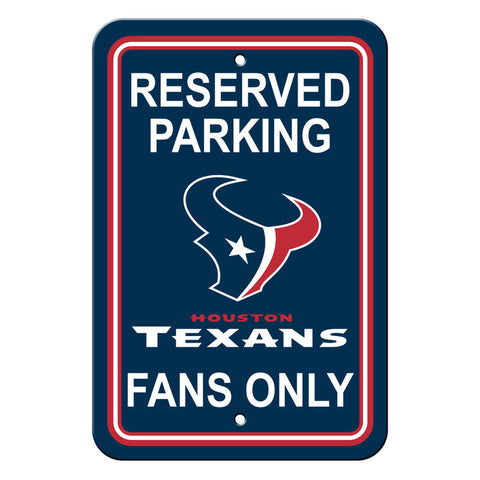 Houston Texans Sign 12x18 Plastic Reserved Parking Style 