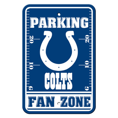 Indianapolis Colts Sign 12x18 Plastic Fan Zone Parking Style 