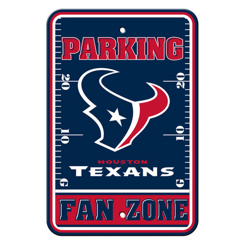 Houston Texans Sign 12x18 Plastic Fan Zone Parking Style 