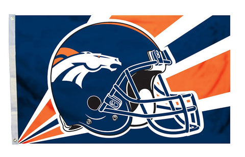 Denver Broncos Flag 3x5 Helmet Design Special Order