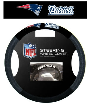 New England Patriots Steering Wheel Cover Mesh Style 