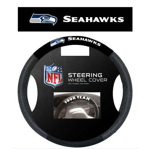 Seattle Seahawks Steering Wheel Cover Mesh Style 