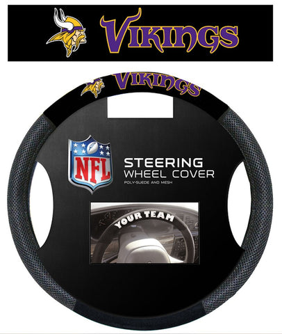 Minnesota Vikings Steering Wheel Cover Mesh Style 