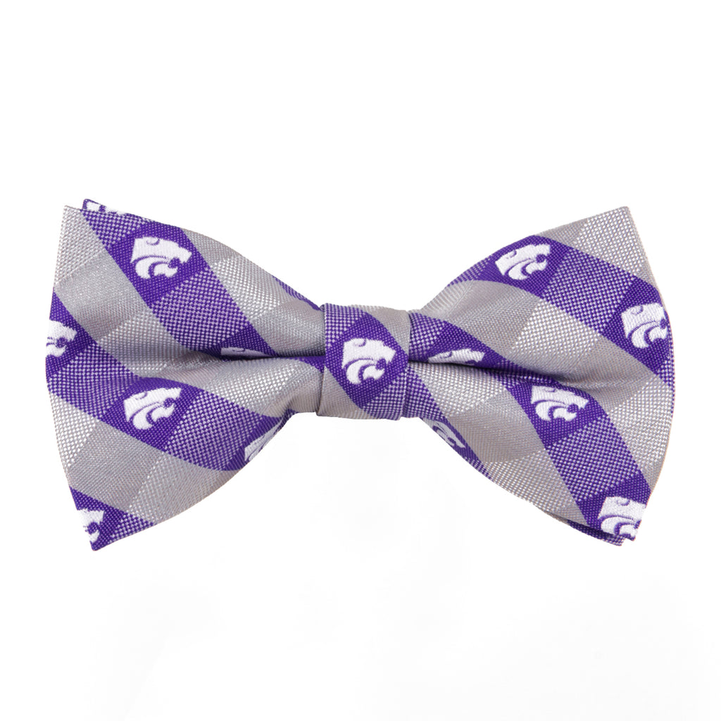  Kansas State Wildcats Check Style Bow Tie