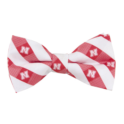  Nebraska Cornhuskers Check Style Bow Tie