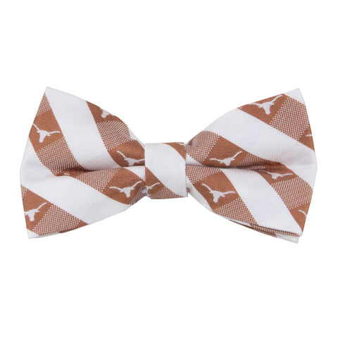  Texas Longhorns Check Style Bow Tie