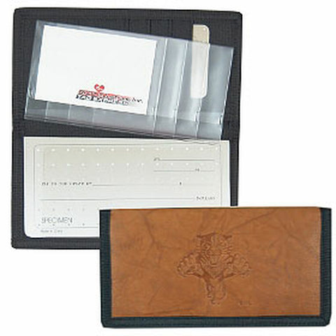 Florida Panthers Checkbook Cover Leather/Nylon Embossed 