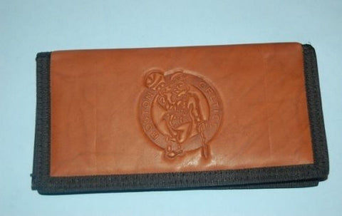 Boston Celtics Checkbook Cover Leather/Nylon Embossed 