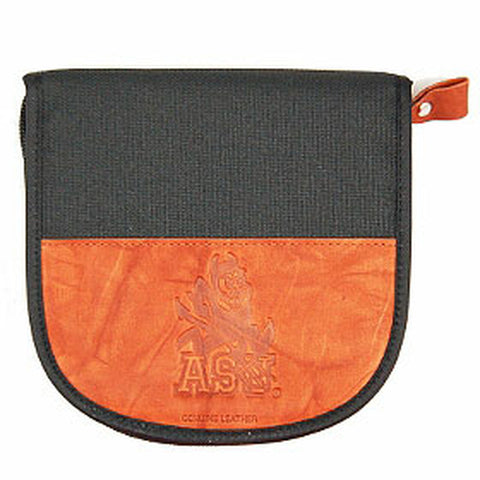 Arizona State Sun Devils CD Case Leather/Nylon Embossed 