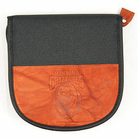 Montana Grizzlies CD Case Leather/Nylon Embossed 