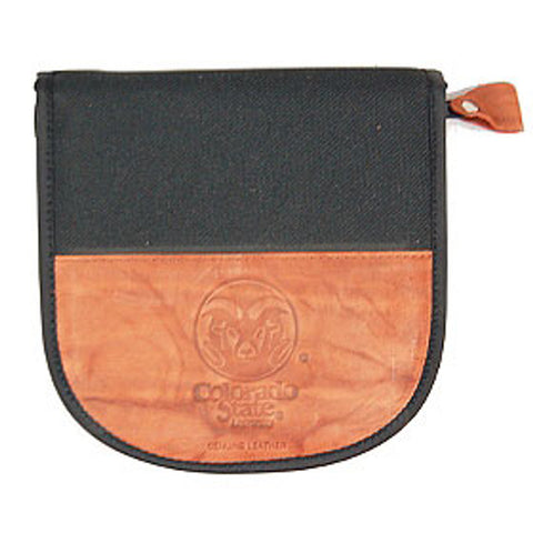 Colorado State Rams CD Case Leather/Nylon Embossed CO