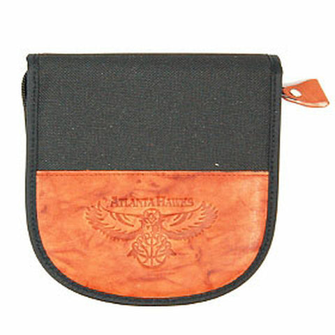 Atlanta Hawks CD Case Leather/Nylon Embossed 