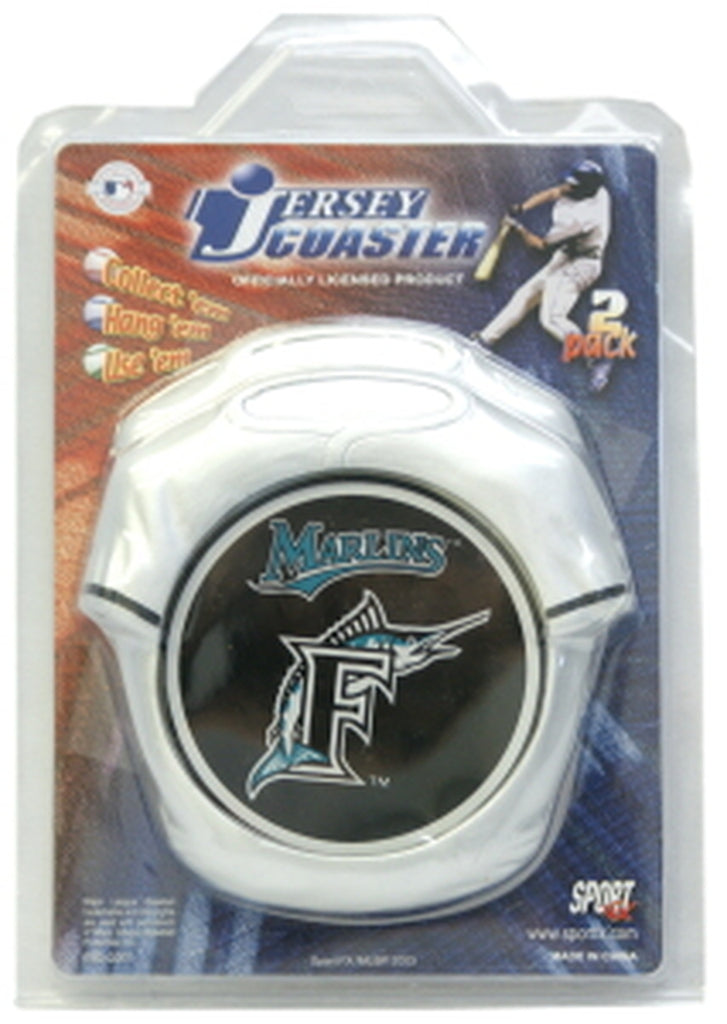 Miami Marlins Coaster Set Jersey Style 