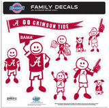 Alabama Crimson Tide Family Decal Set