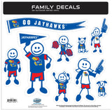 Kansas Jayhawks Family Decal Set