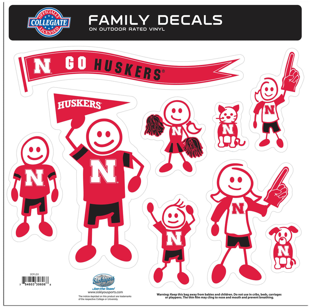 Nebraska Cornhuskers Family Decal Set
