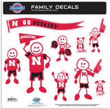 Nebraska Cornhuskers Family Decal Set
