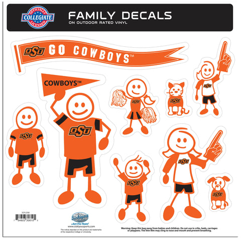 Oklahoma State Cowboys   Family Decal Set Large 