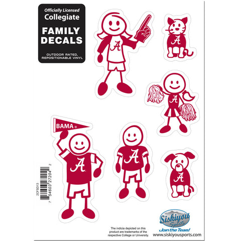 Alabama Crimson Tide Family Decal Set