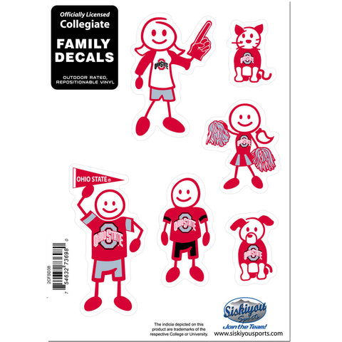 Ohio State Buckeyes   Family Decal Set Small 