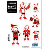 Georgia Bulldogs Family Decal Set