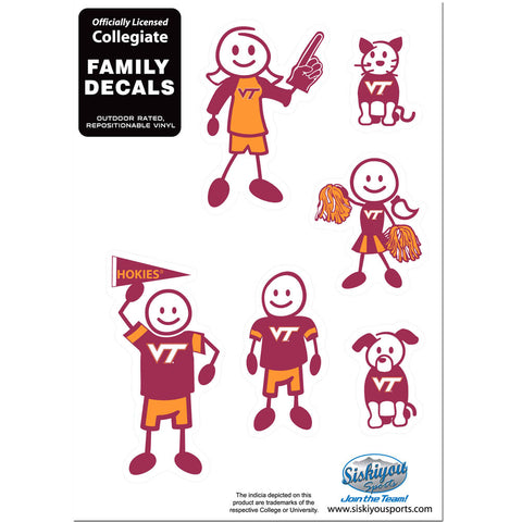 Virginia Tech Hokies Family Decal Set - Small