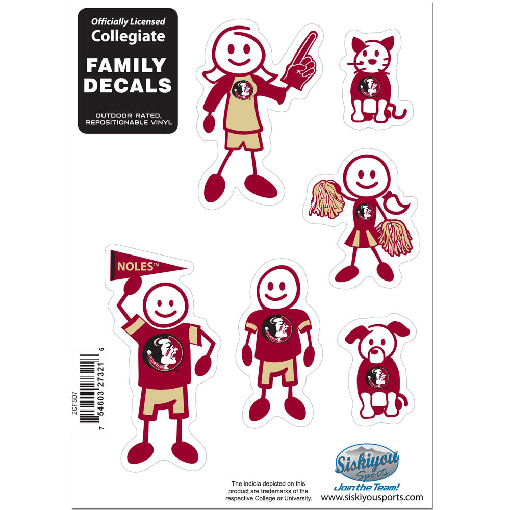 Florida St. Seminoles Family Decal Set