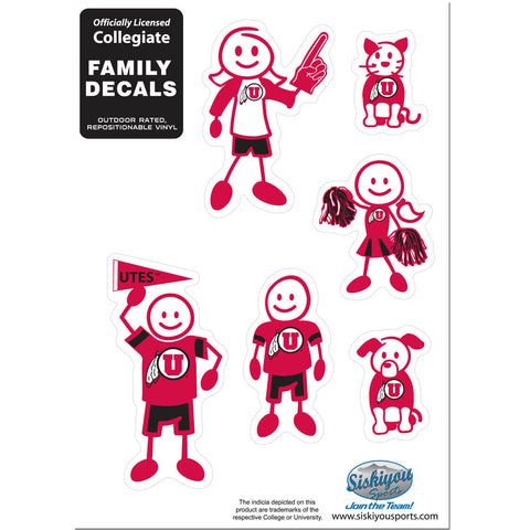 Utah Utes Family Decal Set - Small