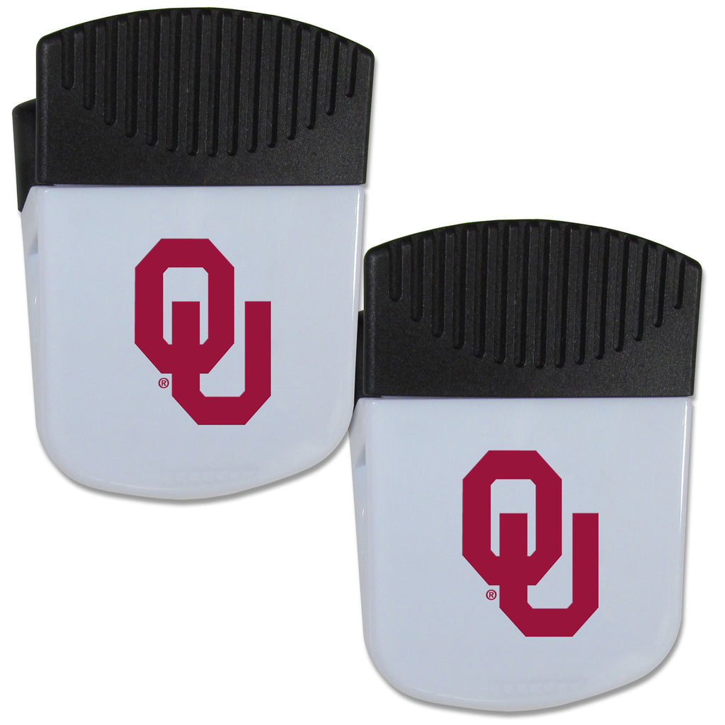 Oklahoma Sooners   Chip Clip Magnet with Bottle Opener 2 pack 