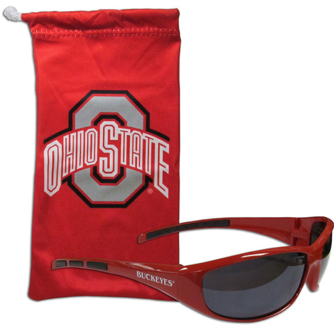 Ohio State Buckeyes   Sunglass and Bag Set 