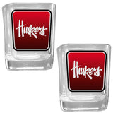 Nebraska Cornhuskers Square Glass Shot Glass