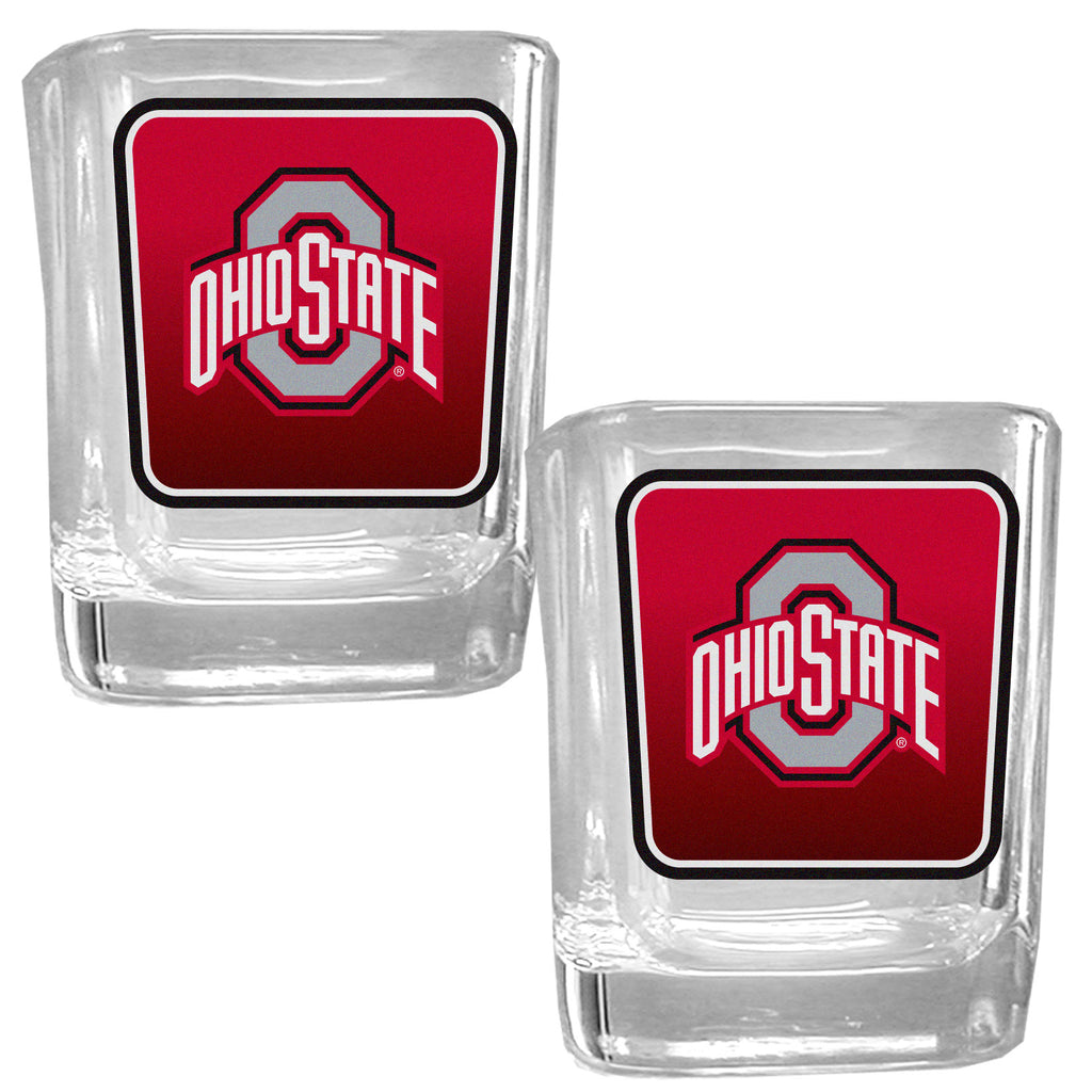 Ohio State Buckeyes   Square Glass Shot Glass Set 