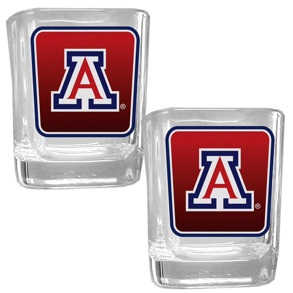 Arizona Wildcats   Square Glass Shot Glass Set 