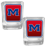 Mississippi Rebels Square Glass Shot Glass