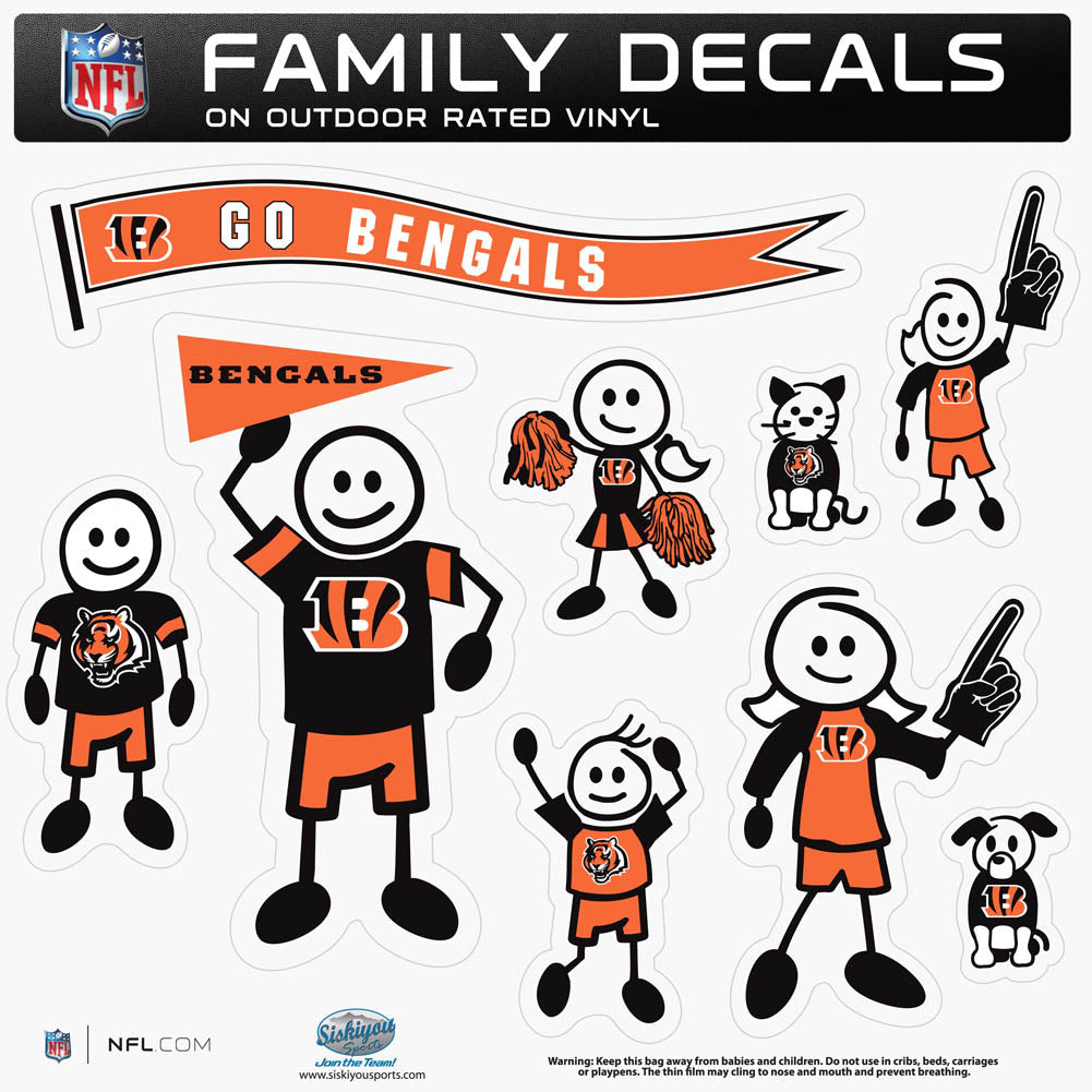 Cincinnati Bengals Family Decal Set