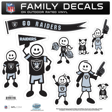 Oakland Raiders   Family Decal Set Large 